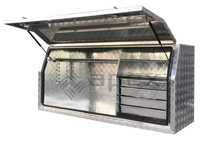 Aluminium Full Lid Toolbox with Drawers 1768FD1L