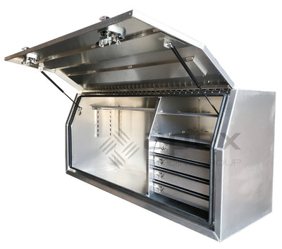 Aluminium Full Lid Toolbox with Drawers 1768FDFPL