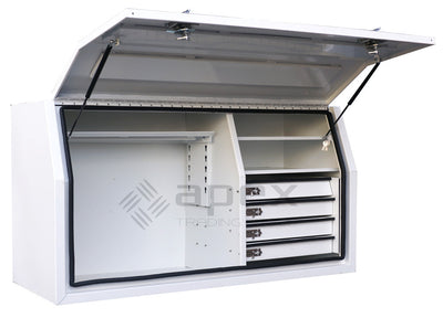 Aluminium Toolbox with Drawers White 1768FDFPWL