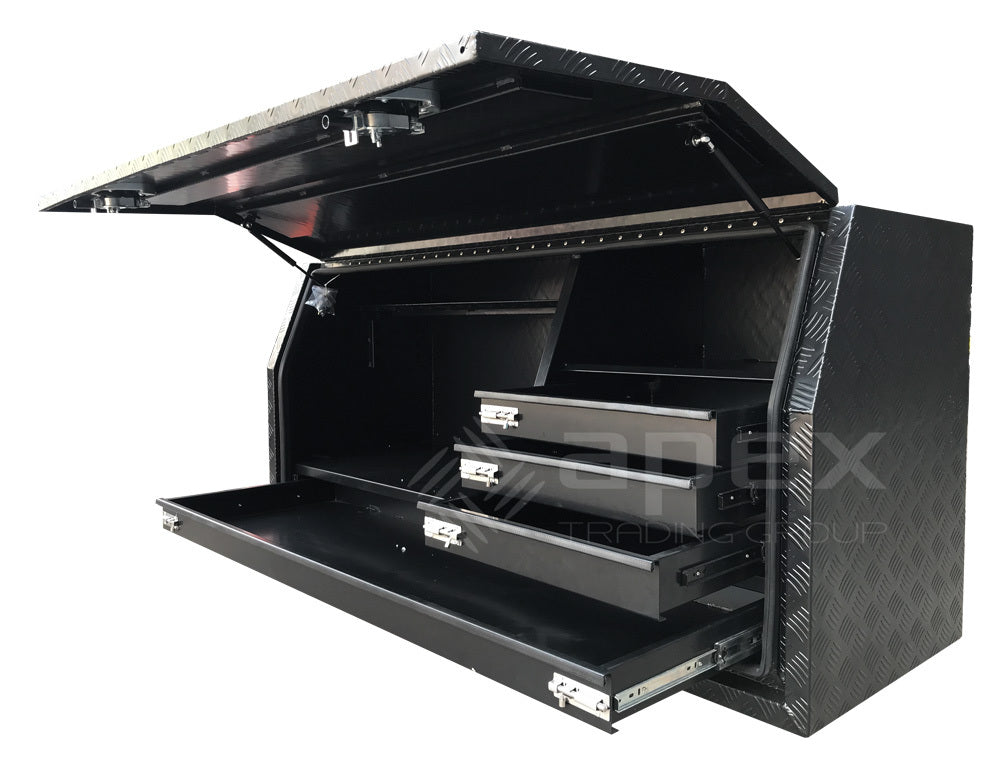 Aluminium Powder Coat Toolbox with Drawers 1768FDLDCPBL