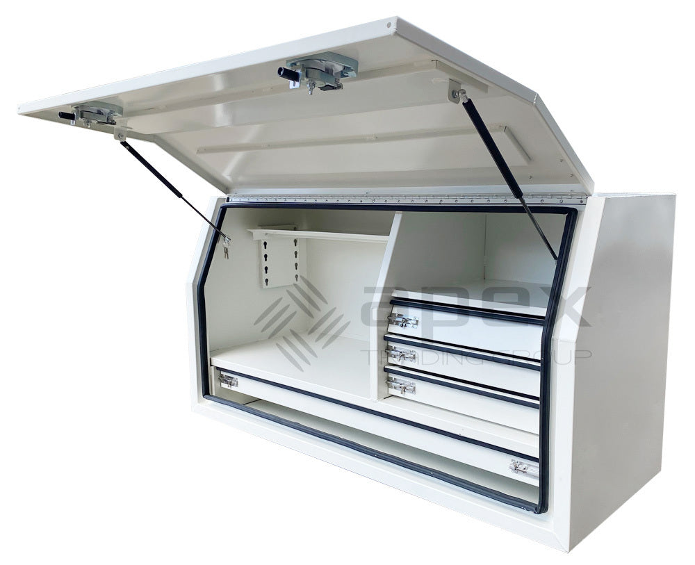 Aluminium Powder Coat Toolbox with Drawers 1768FDLDFPWL