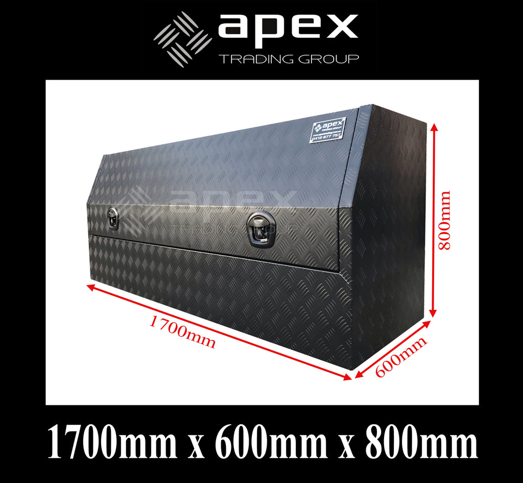 Aluminium Powder Coat Half Lid Toolbox 1768HCPBL