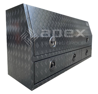 Aluminium Powder Coat Toolbox with Drawers 1768HDCPBL