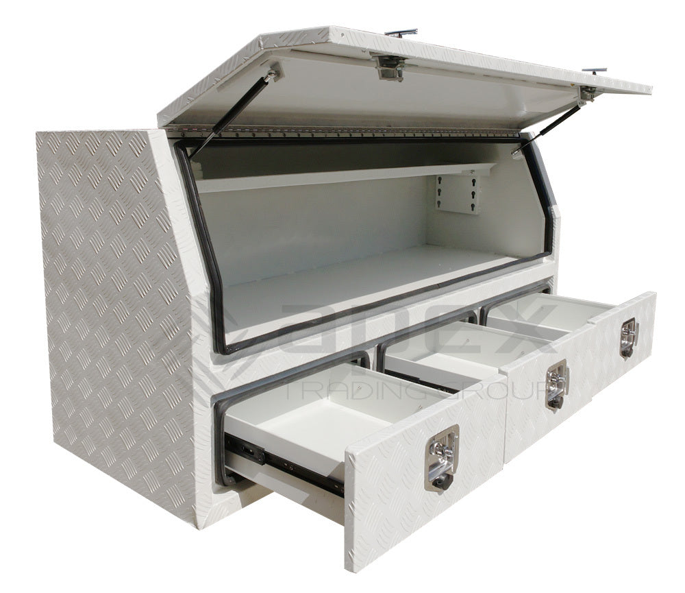 Aluminium Powder Coat Toolbox with Drawers 1768HDCPW