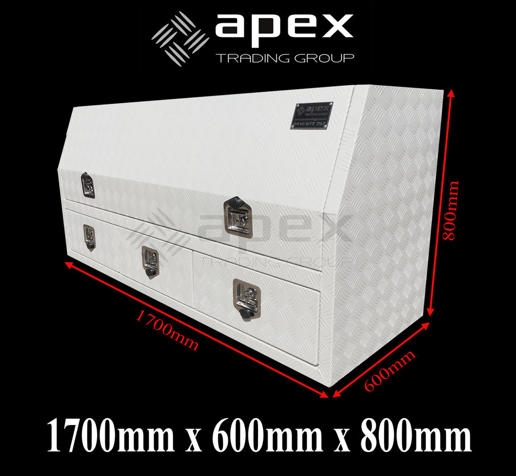 Aluminium Powder Coat Toolbox with Drawers 1768HDCPW