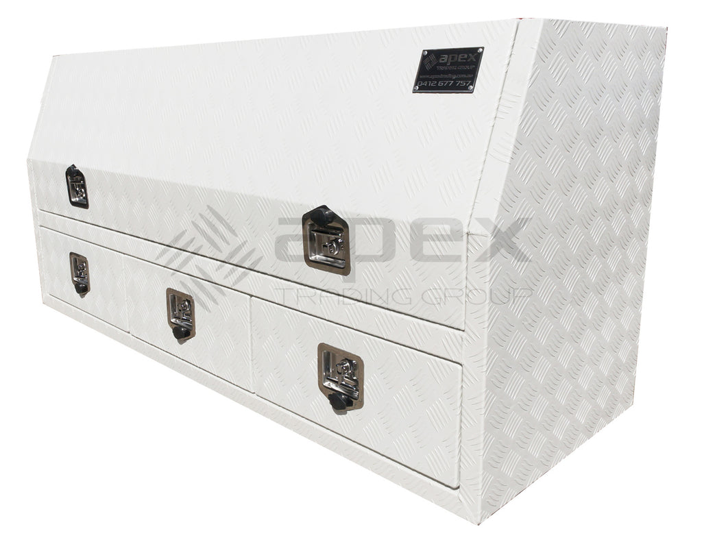 Aluminium Powder Coat Toolbox with Drawers 1768HDCPW
