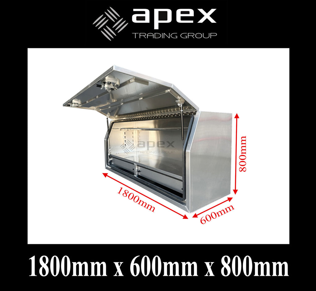Aluminium Full Lid Toolbox with Drawers 1868FDFP-2D