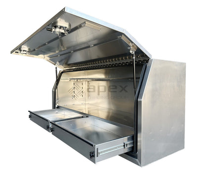 Aluminium Full Lid Toolbox with Drawers 1868FDFP-2D