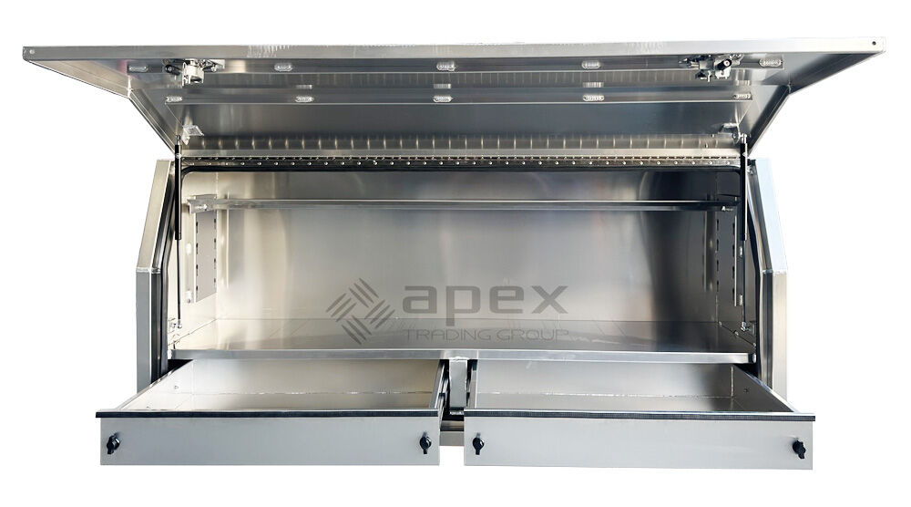 Aluminium Full Lid Toolbox with Drawers 1868FDFP-2D