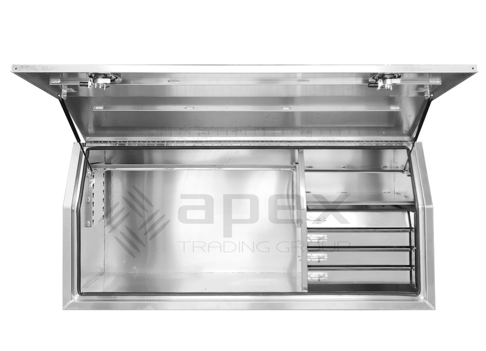 Aluminium Full Lid Toolbox with Drawers 1868FDFPL