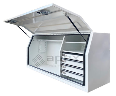 Aluminium Toolbox with Drawers White 1868FDFPWL