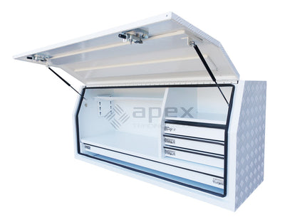 Aluminium Powder Coat Toolbox with Drawers 1868FDLDCPWL