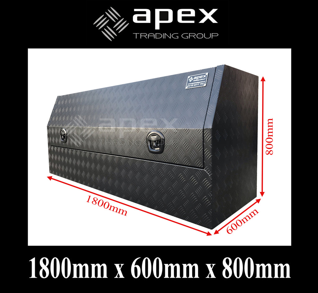 Aluminium Powder Coat Half Lid Toolbox 1868HCPBL