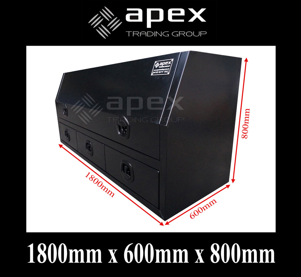 Aluminium Toolbox with External Drawers 1868HDFPBL