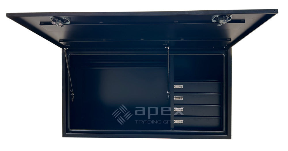 Aluminium Full Lid Toolbox with Drawers 20126FDFPBL