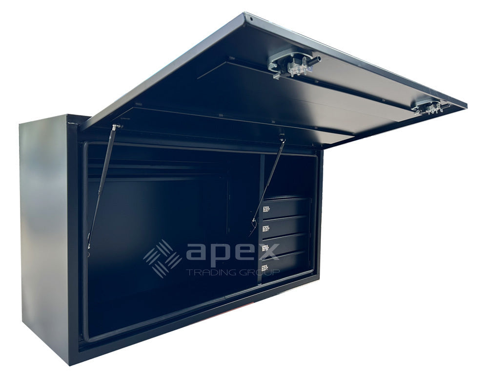 Aluminium Full Lid Toolbox with Drawers 20126FDFPBL