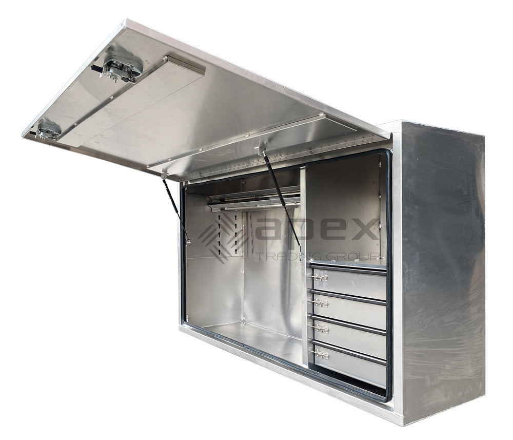 Aluminium Full Lid Toolbox with Drawers 20126FDFPL