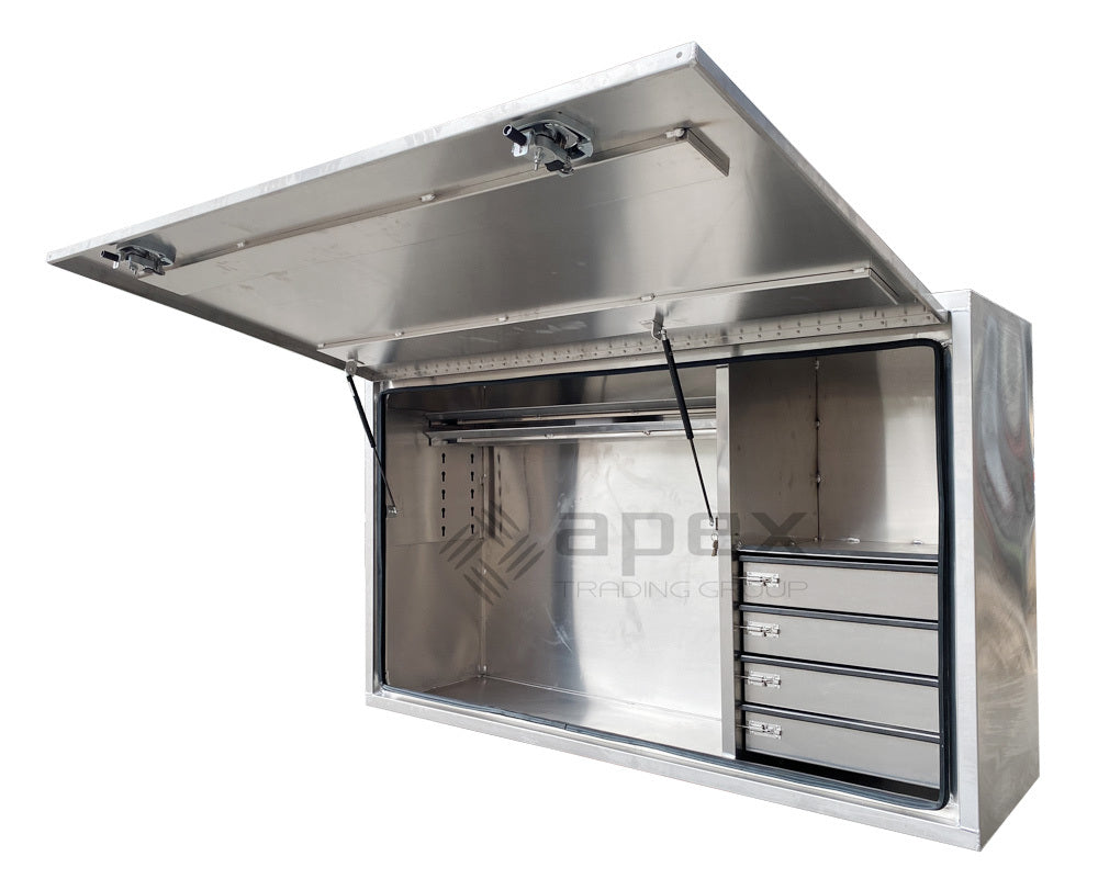 Aluminium Full Lid Toolbox with Drawers 20126FDFPL