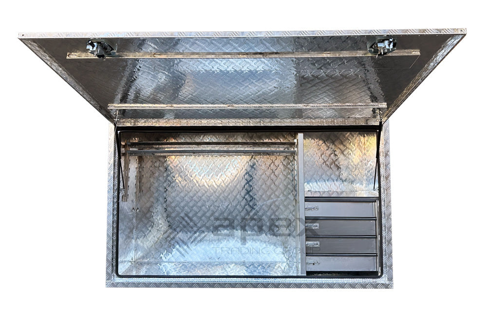 Aluminium Full Lid Toolbox with Drawers 20126FDL