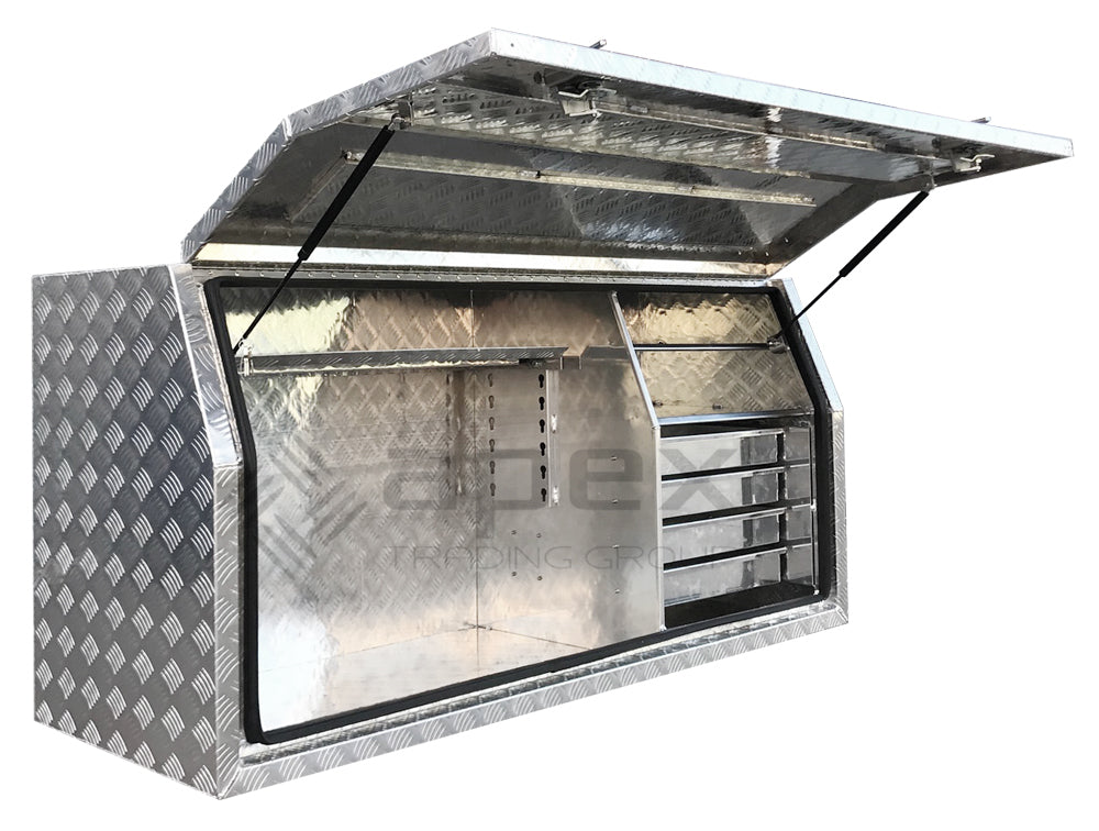 Aluminium Full Lid Toolbox with Drawers 2068FD1L