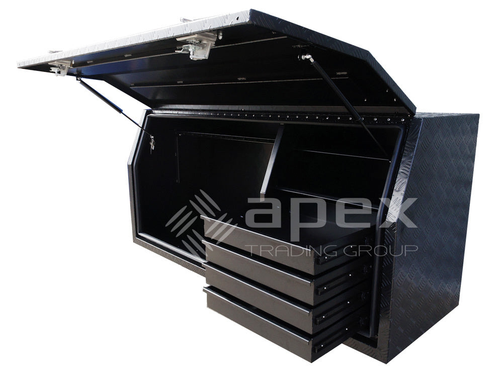 Aluminium Powder Coat Toolbox with Drawers 2068FDCPBL