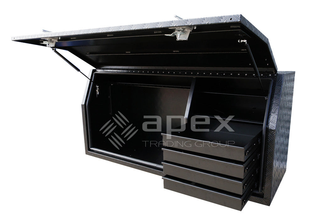 Aluminium Powder Coat Toolbox with Drawers 2068FDCPBL