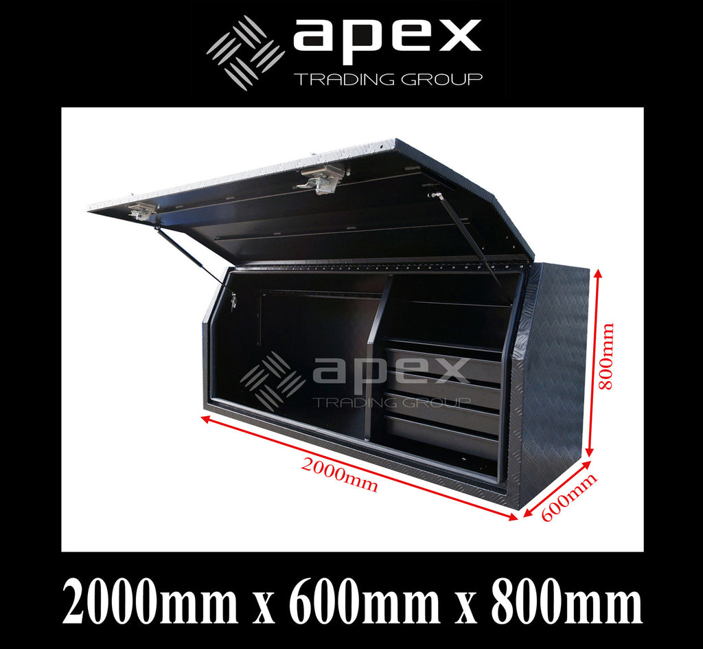 Aluminium Powder Coat Toolbox with Drawers 2068FDCPBL