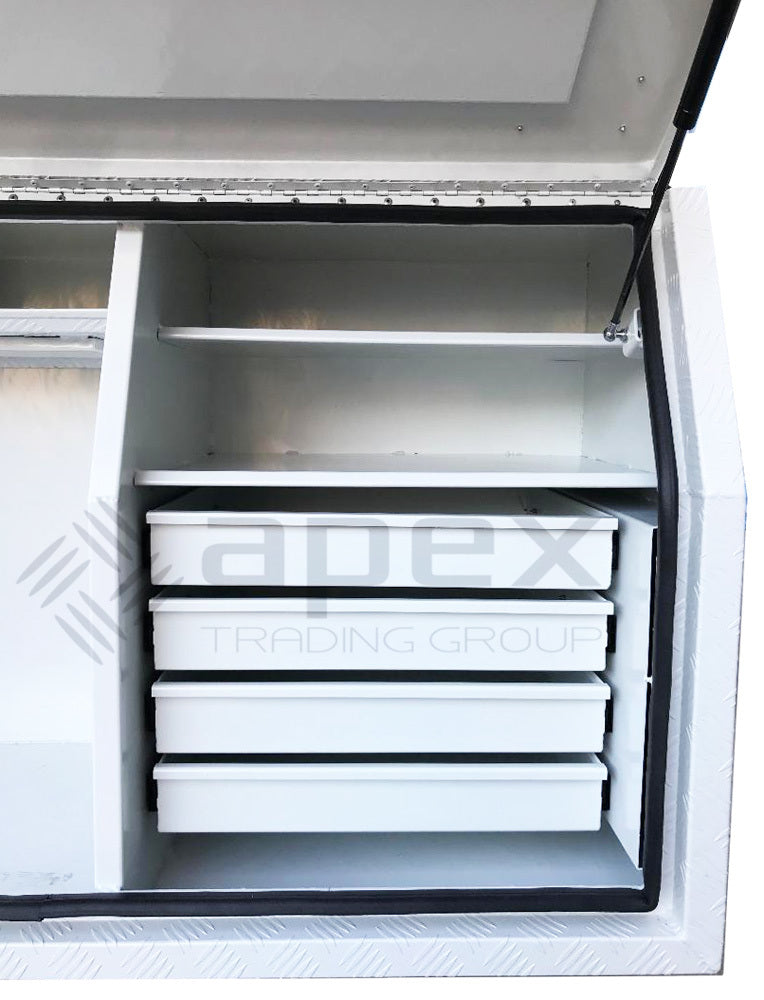 Aluminium Powder Coat Toolbox with Drawers 2068FDCPWL