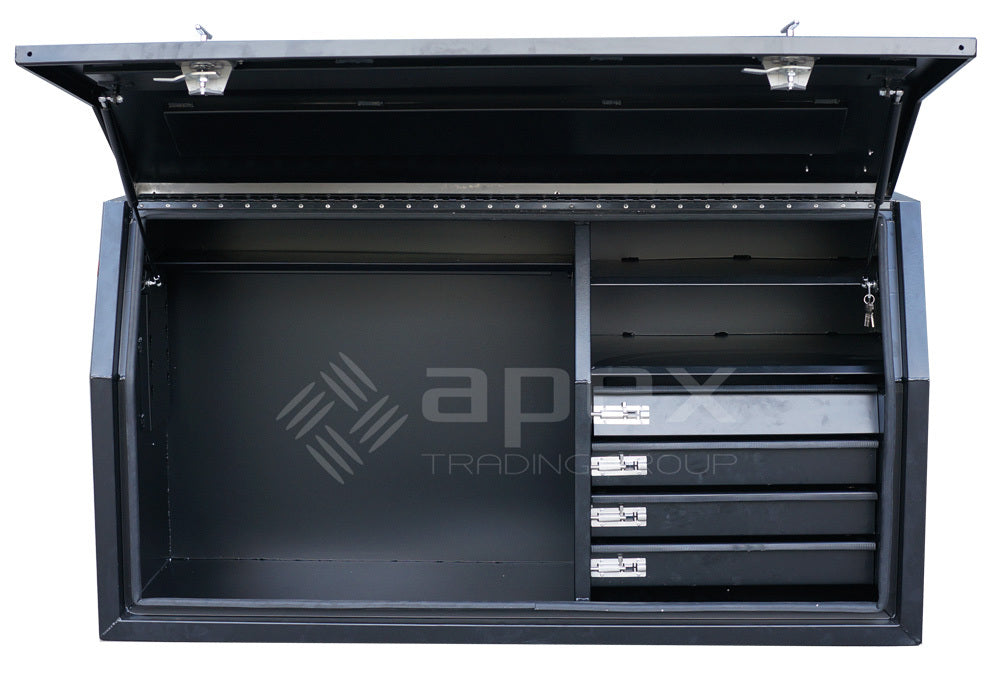 Aluminium Toolbox with Drawers Black 2068FDFPBL