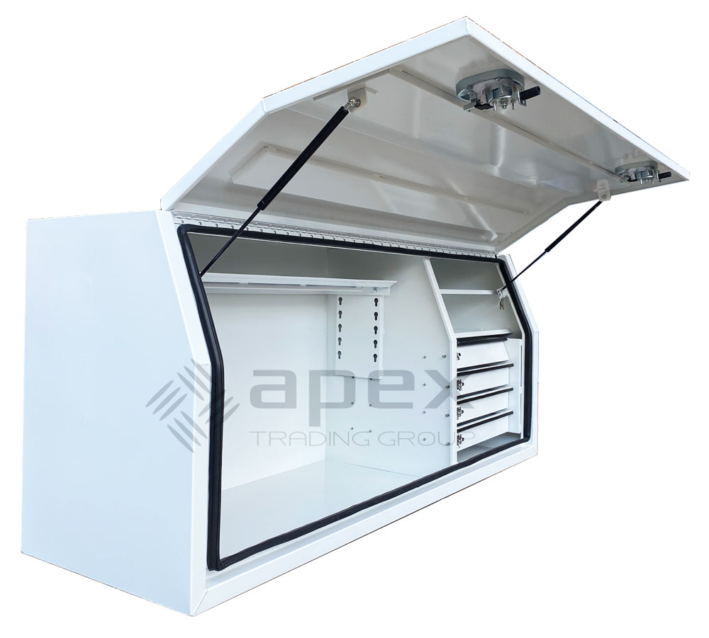 Aluminium Toolbox with Drawers White 2068FDFPWL
