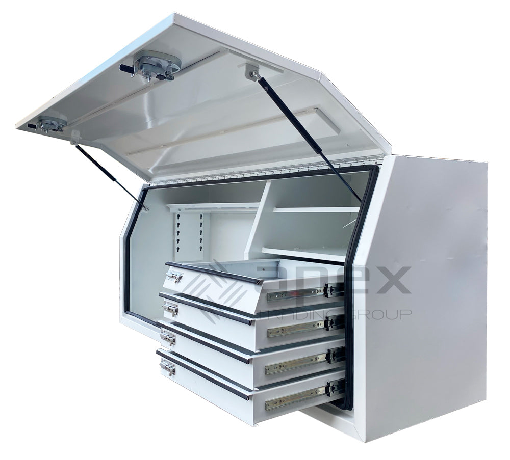 Aluminium Toolbox with Drawers White 2068FDFPWL