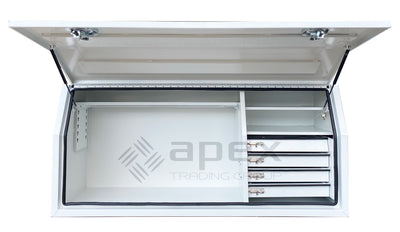 Aluminium Toolbox with Drawers White 2068FDFPWL