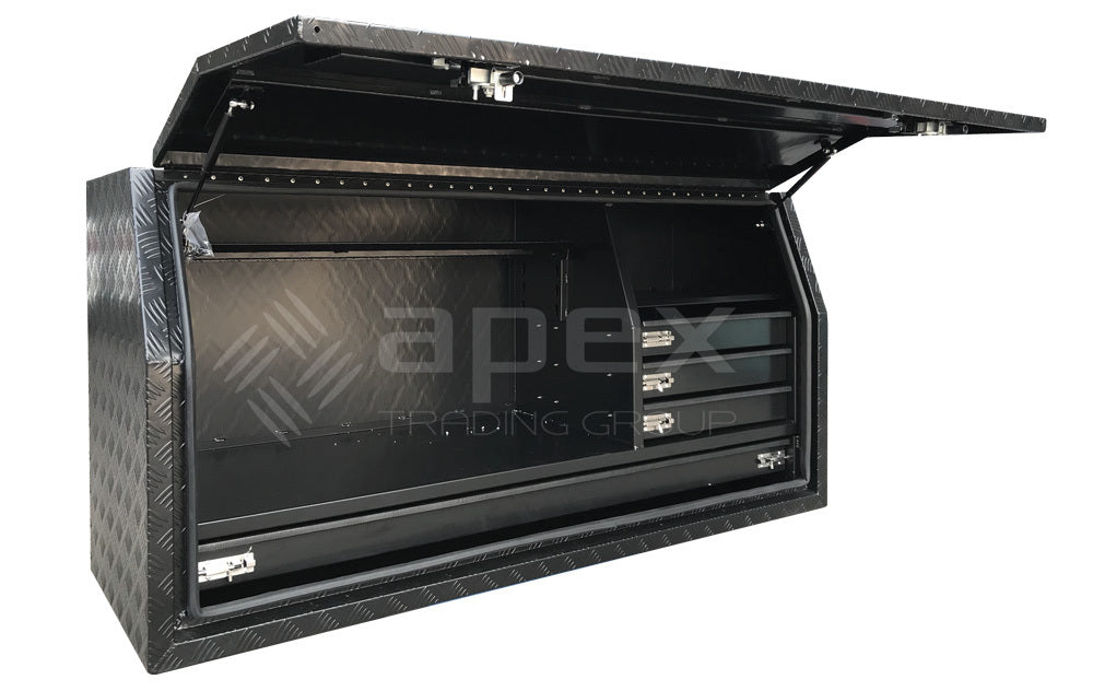 Aluminium Powder Coat Toolbox with Drawers 2068FDLDCPBL