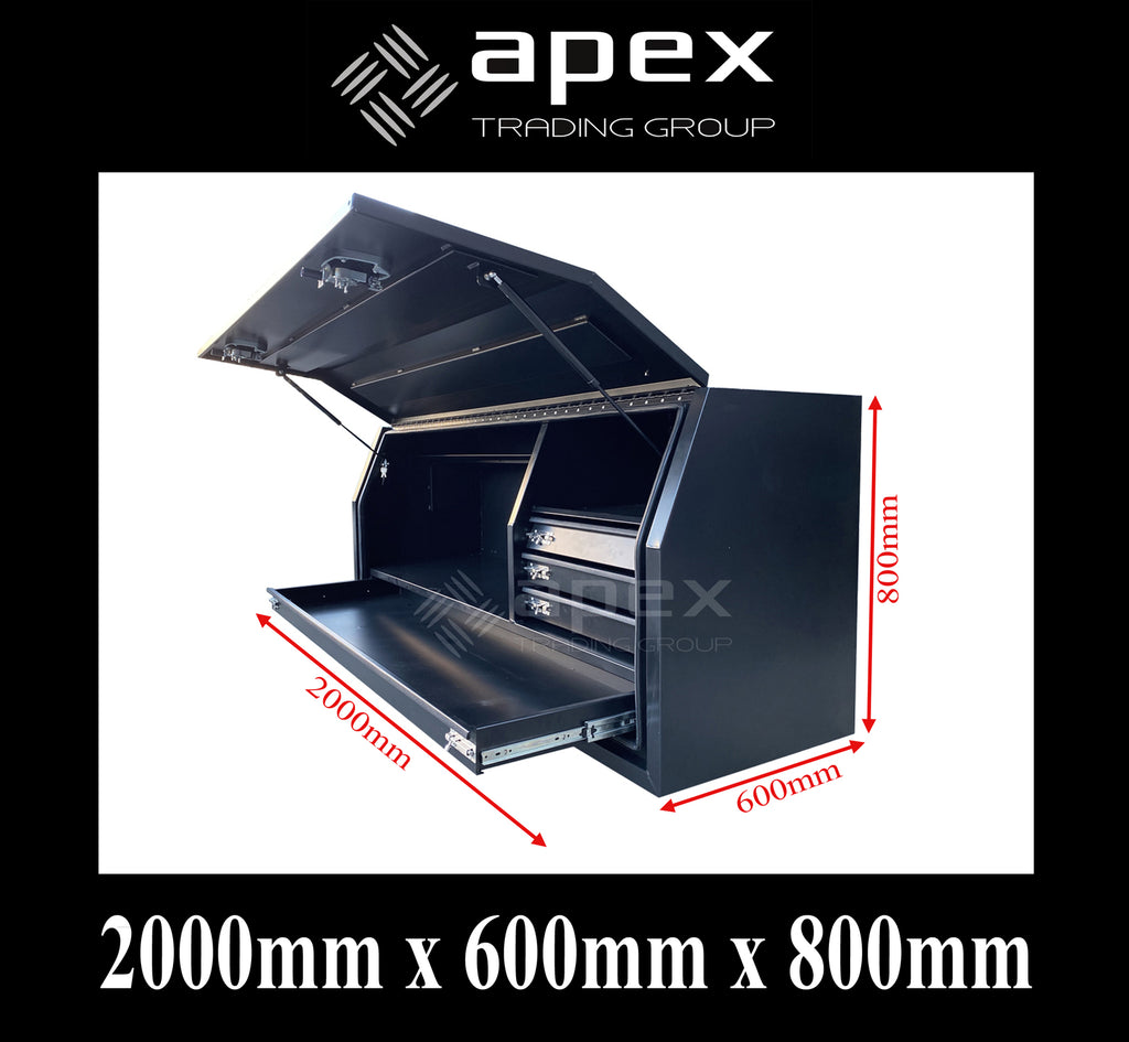 Aluminium Powder Coat Toolbox with Drawers 2068FDLDFPBL