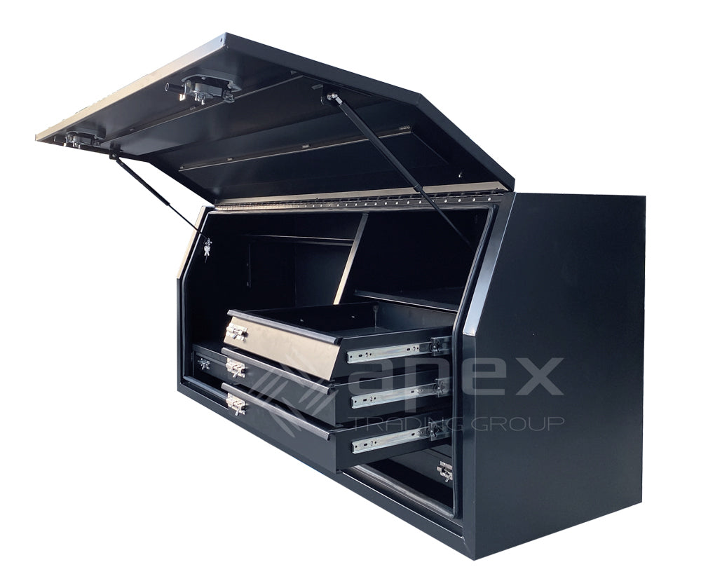 Aluminium Powder Coat Toolbox with Drawers 2068FDLDFPBL