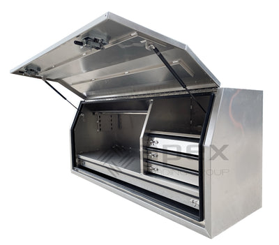 Aluminium Full Lid Toolbox with Drawers 2068FDLDFPL