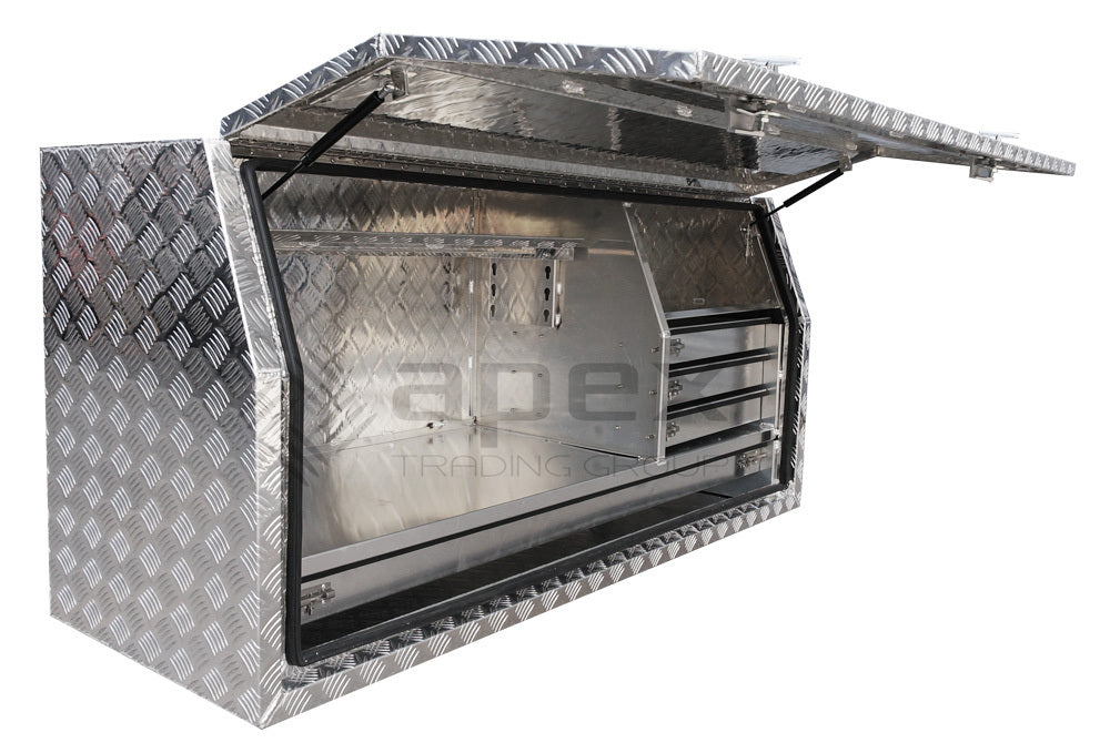 Aluminium Full Lid Toolbox with Drawers 2068FDLDL