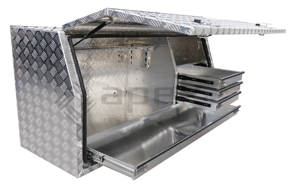 Aluminium Full Lid Toolbox with Drawers 2068FDLDL