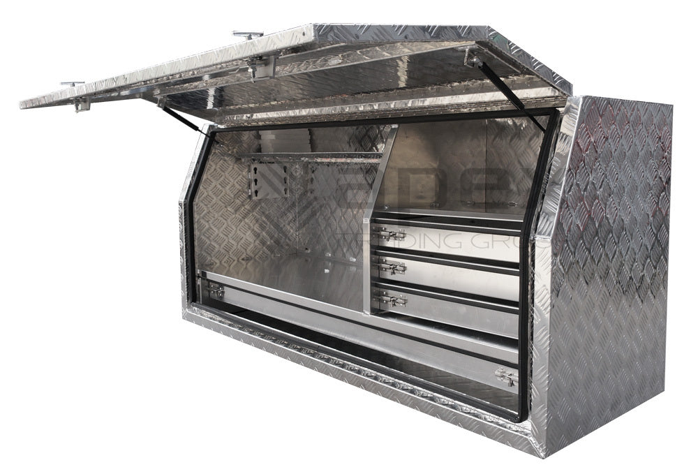 Aluminium Full Lid Toolbox with Drawers 2068FDLDL