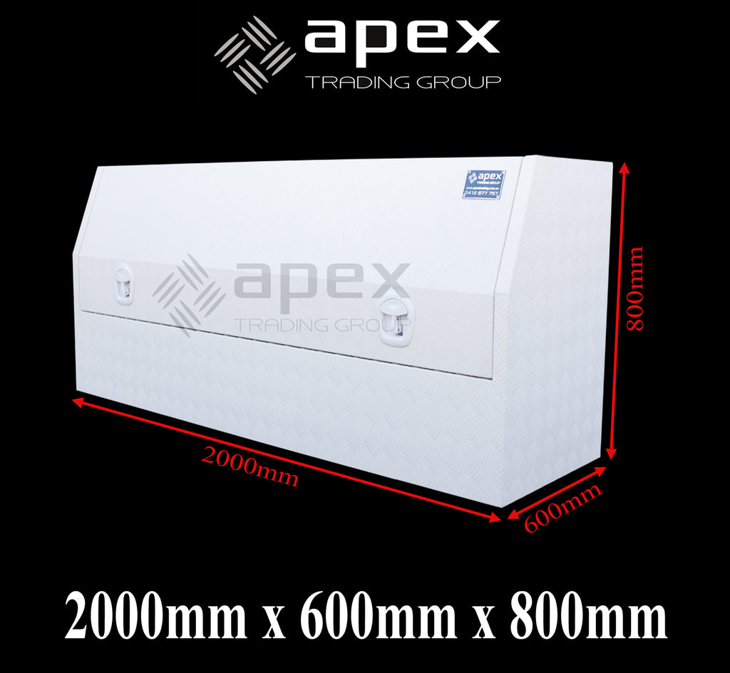 Aluminium Powder Coat Half Lid Toolbox 2068HCPWL