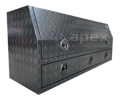 Aluminium Powder Coat Toolbox with Drawers 2068HDCPBL