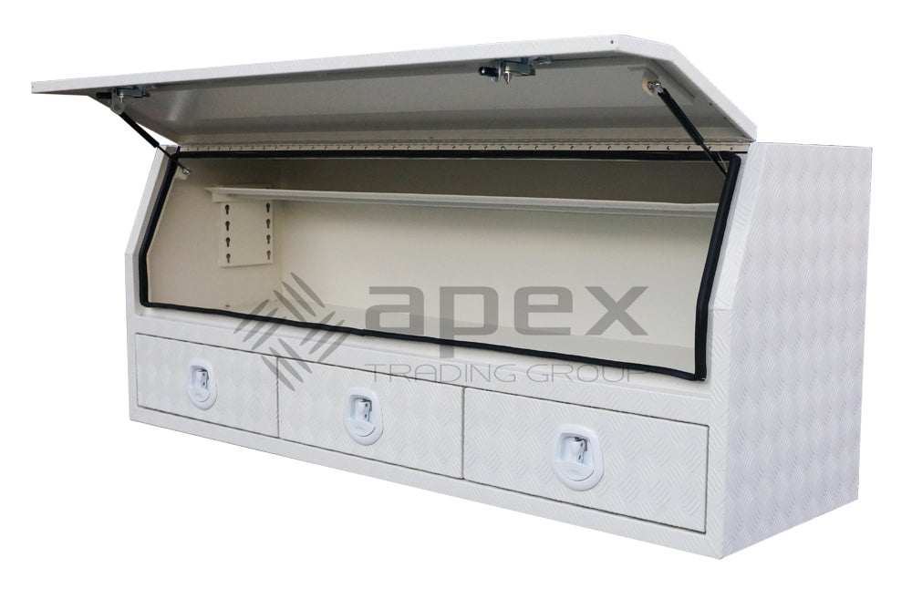 Aluminium Powder Coat Toolbox with Drawers 2068HDCPWL