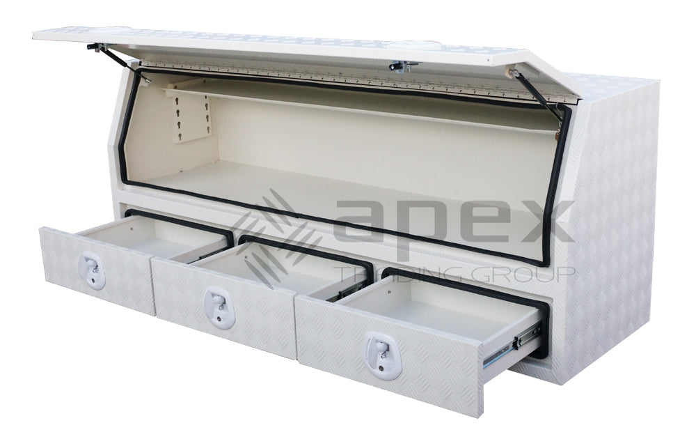 Aluminium Powder Coat Toolbox with Drawers 2068HDCPWL