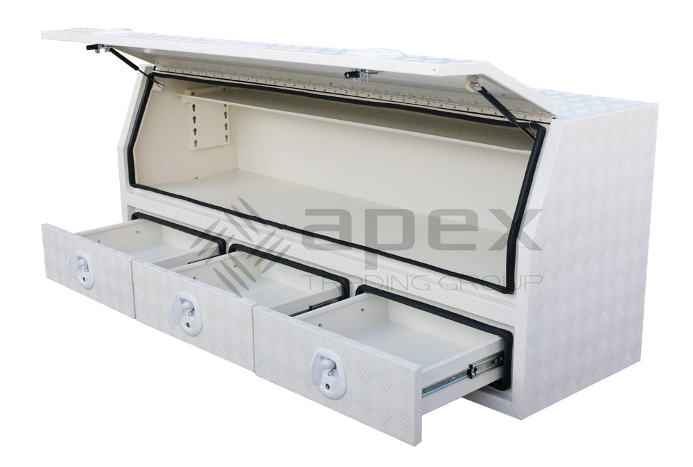Aluminium Powder Coat Toolbox with Drawers 2068HDCPWL