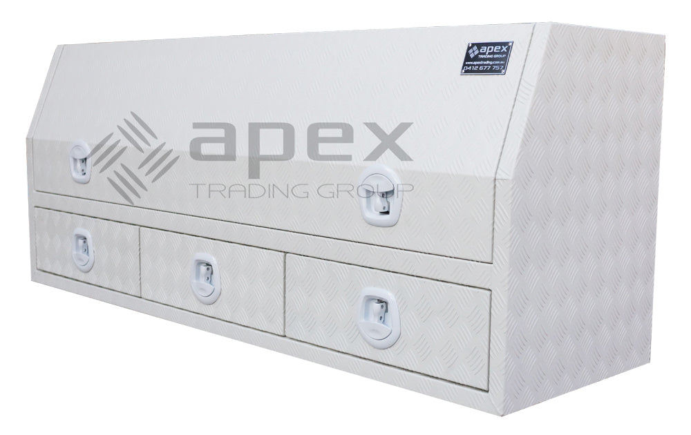 Aluminium Powder Coat Toolbox with Drawers 2068HDCPWL