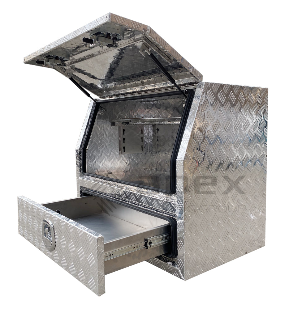 Aluminium Toolbox with Enclosed External Drawer 968HDL