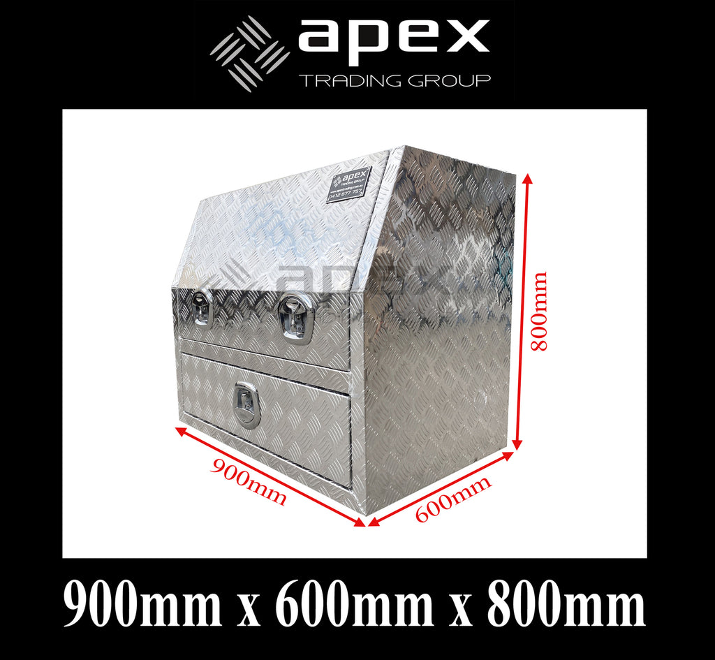 Aluminium Toolbox with Enclosed External Drawer 968HDL