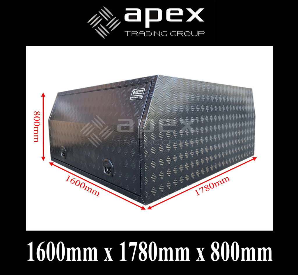 Black Aluminium Multi Lid Canopy Toolbox AC1600CPBL