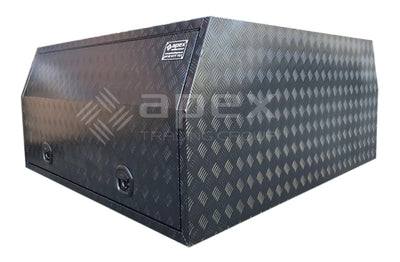 Black Aluminium Multi Lid Canopy Toolbox AC1600CPBL