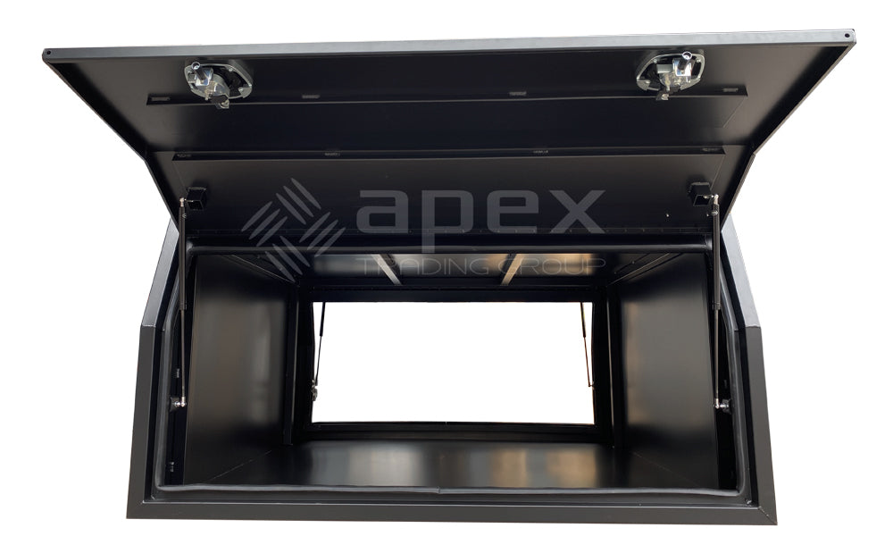Black Aluminium Multi Lid Canopy Toolbox AC1600FPB